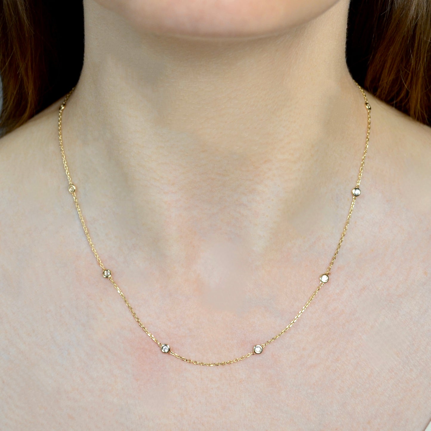 Diamond Station Necklace - 0.50 CTW