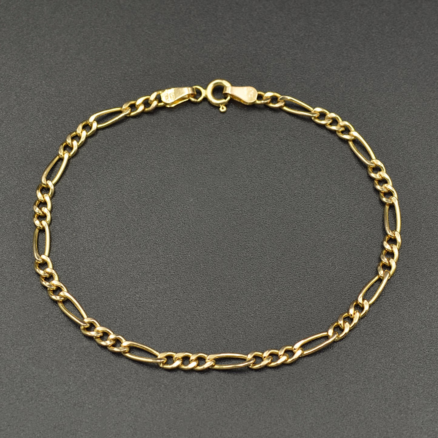 Vintage Italian 14k Gold Figaro Bracelet