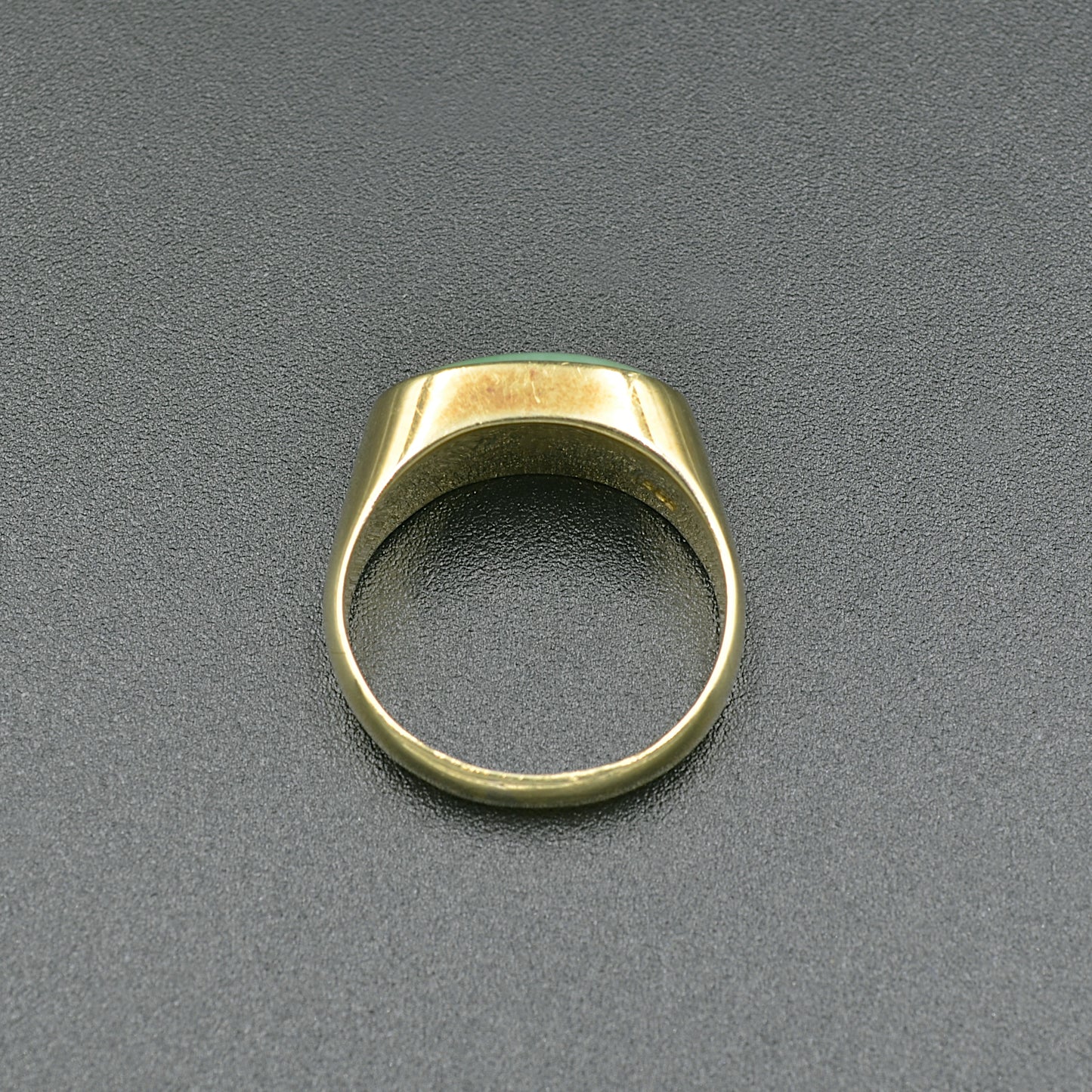 Jade and Gold Saddle Ring