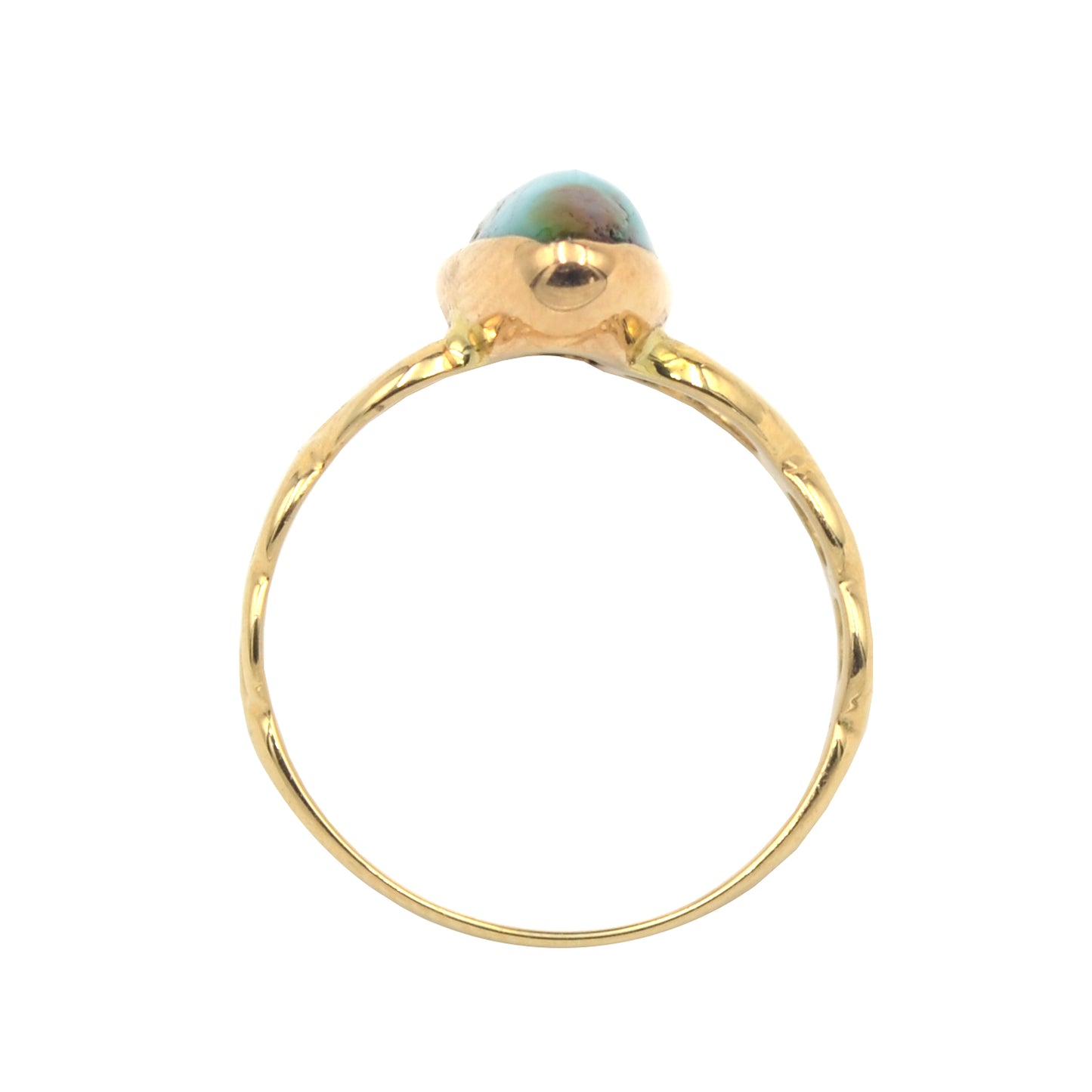 Antique Victorian Turquoise and 14k Gold Ring