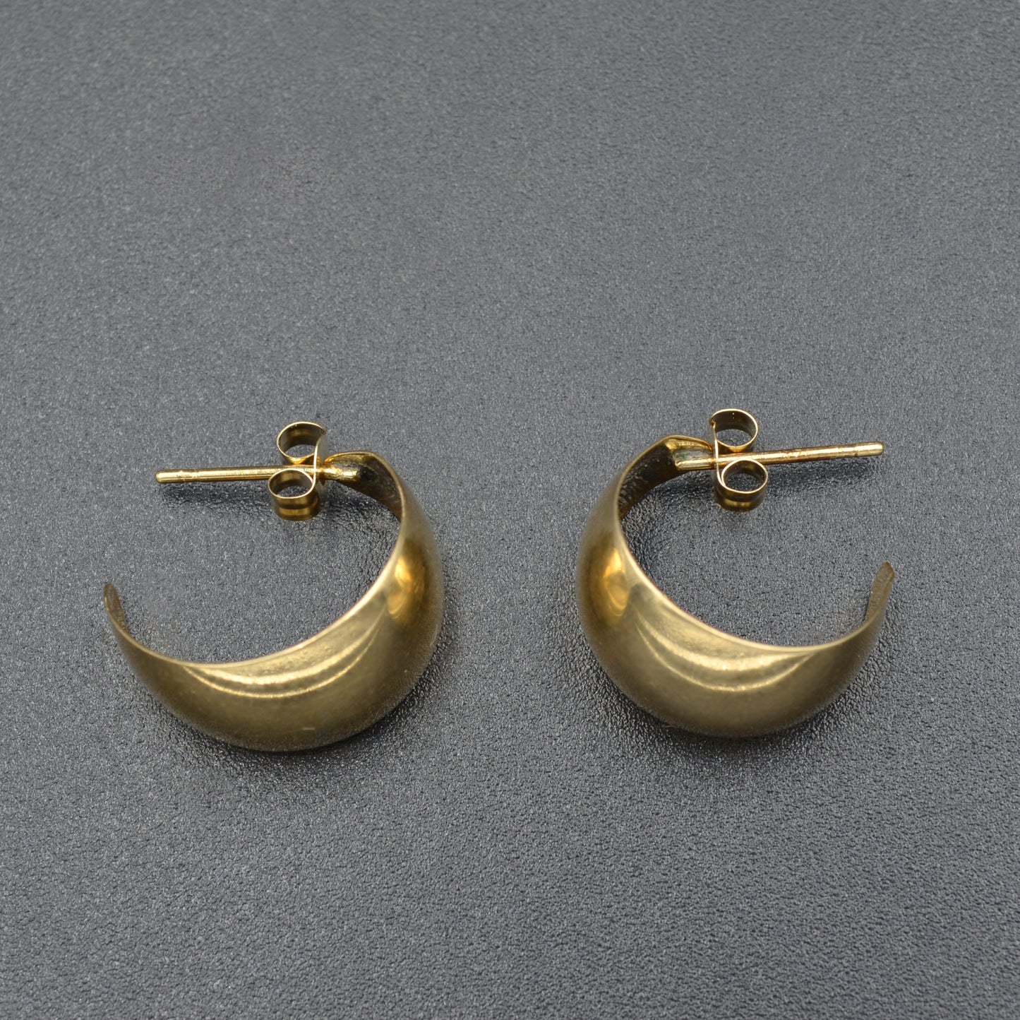 Wide Gold Hoop Earrings