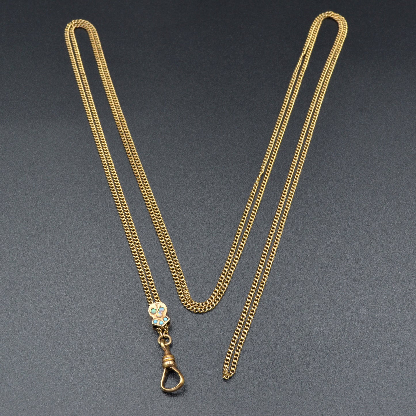 Victorian Opal and Turquoise Slide Chain