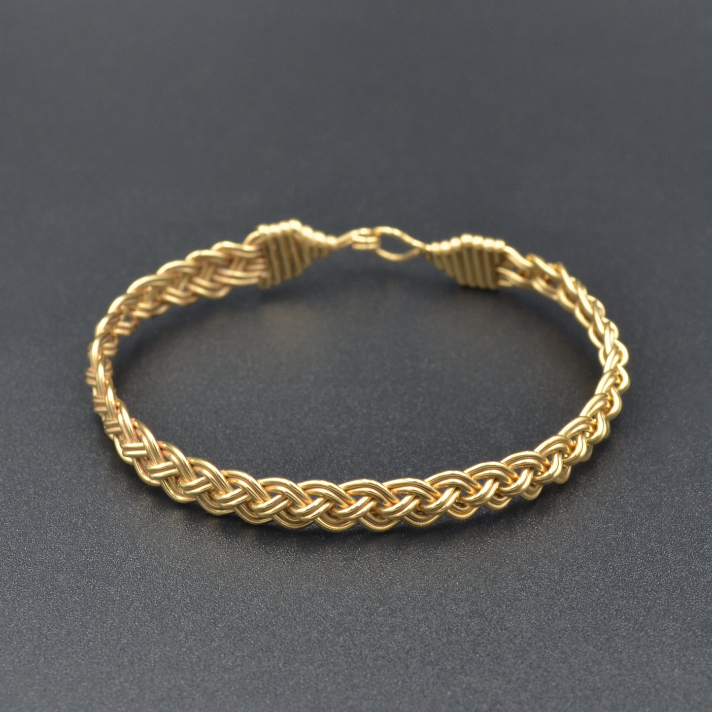Vintage Gold-filled Braided Wire Cuff Bracelet