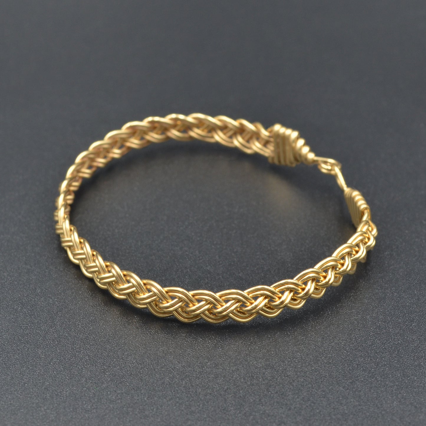 Vintage Gold-filled Braided Wire Cuff Bracelet