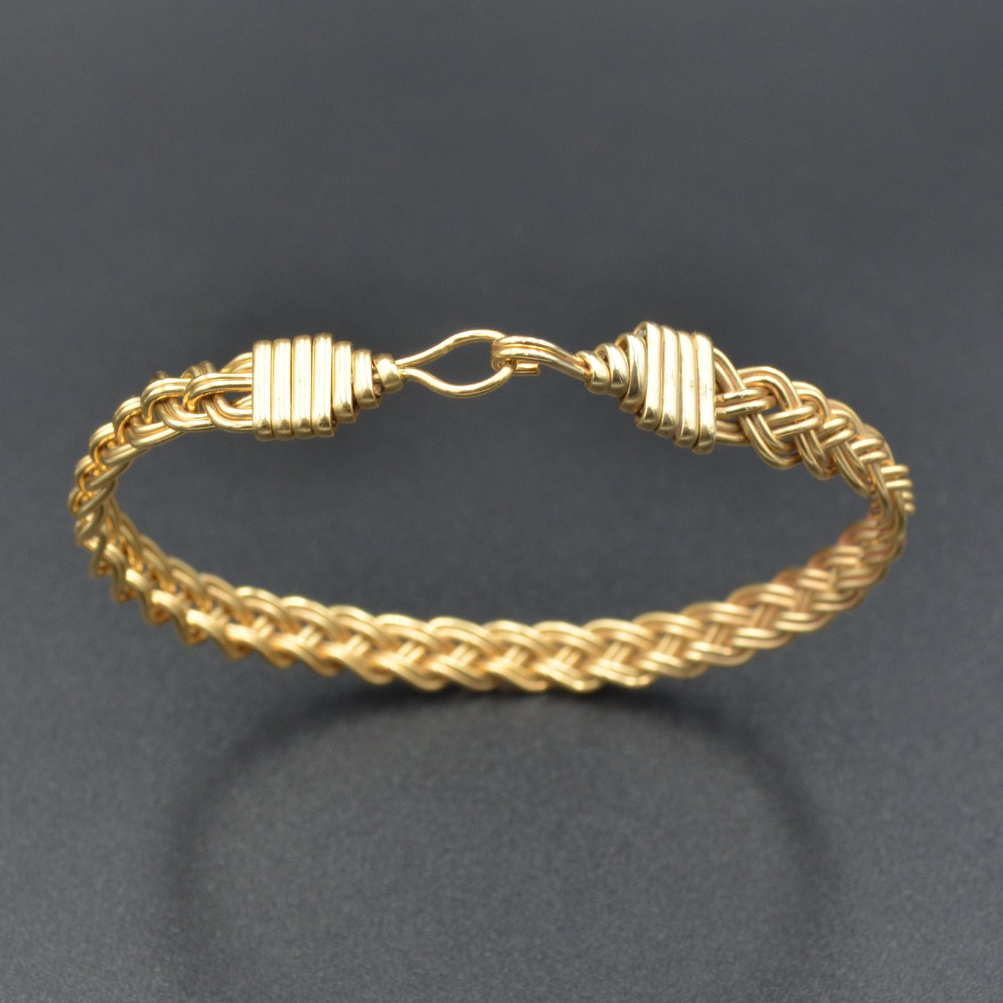 Vintage Gold-filled Braided Wire Cuff Bracelet
