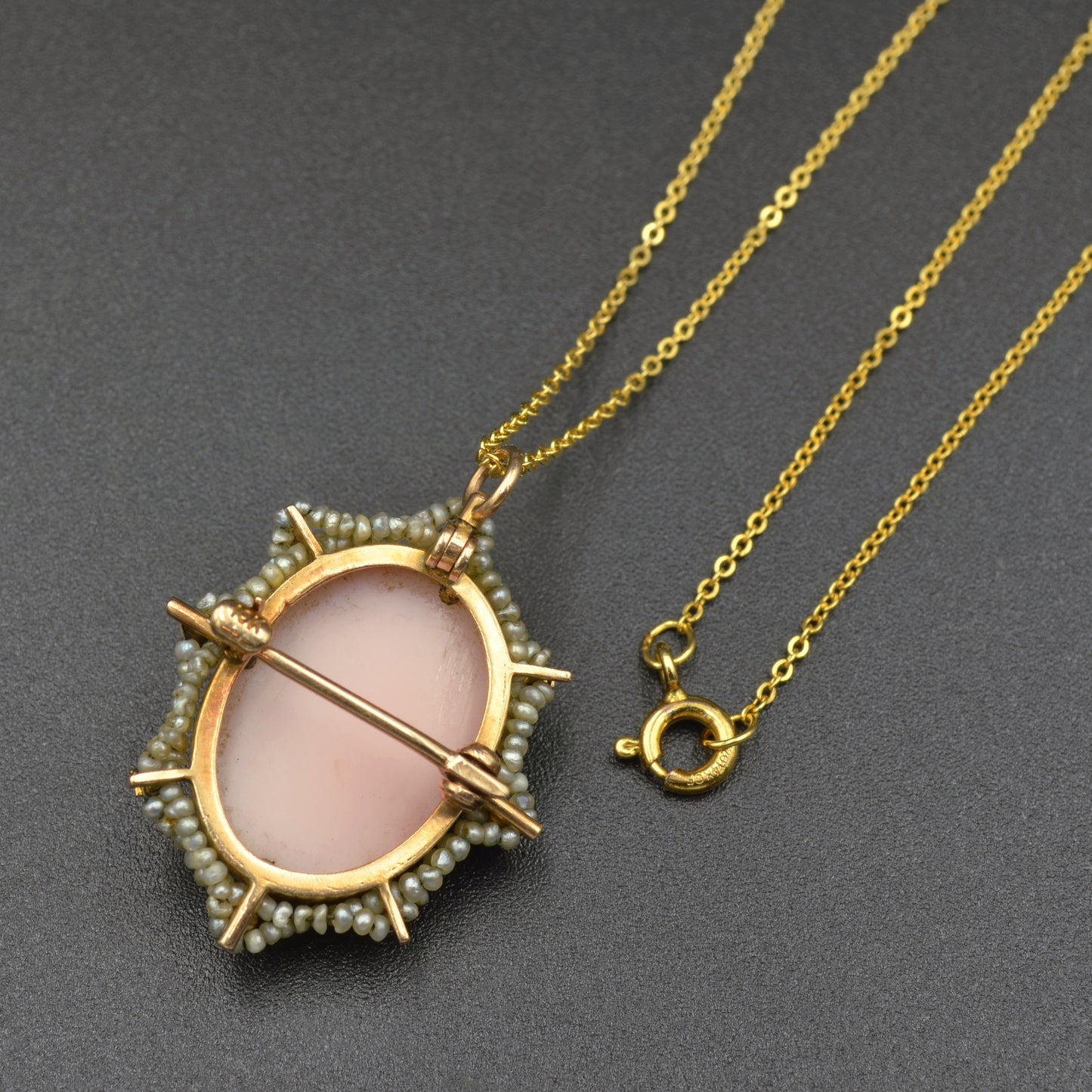 Victorian Shell Cameo Brooch/Pendant