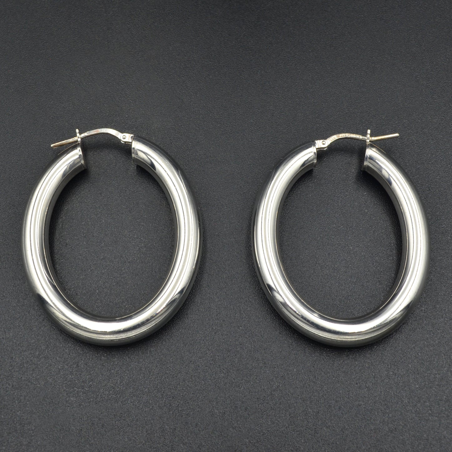 Large Silver Hoop Earrings