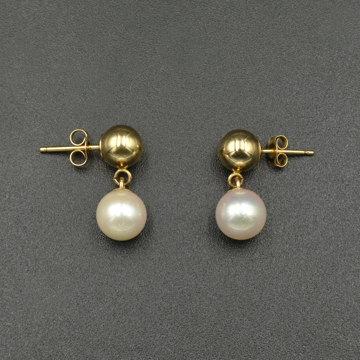 Vintage 14k Gold and Pearl Drop Earrings
