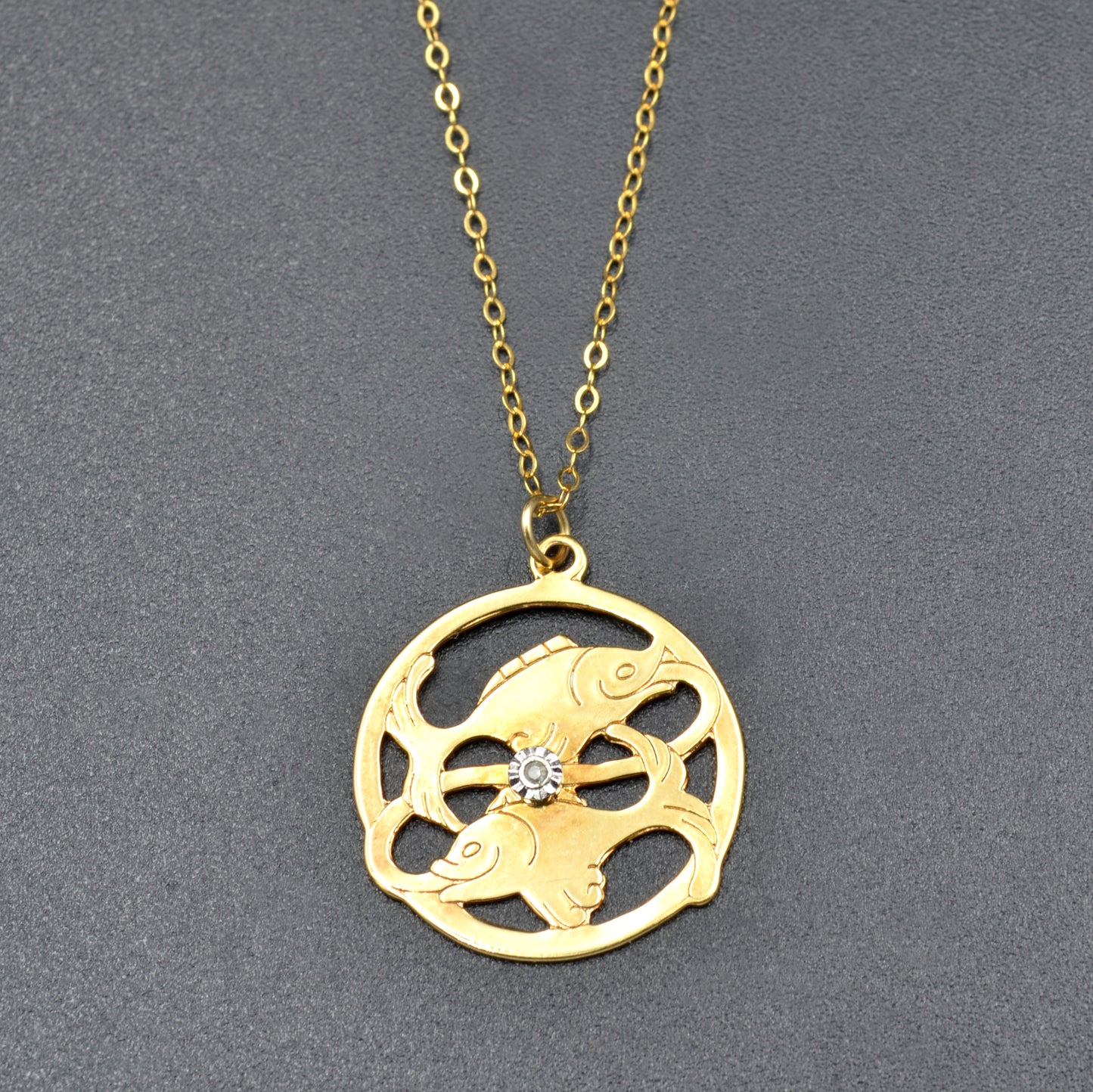 Pisces Zodiac Pendant Necklace