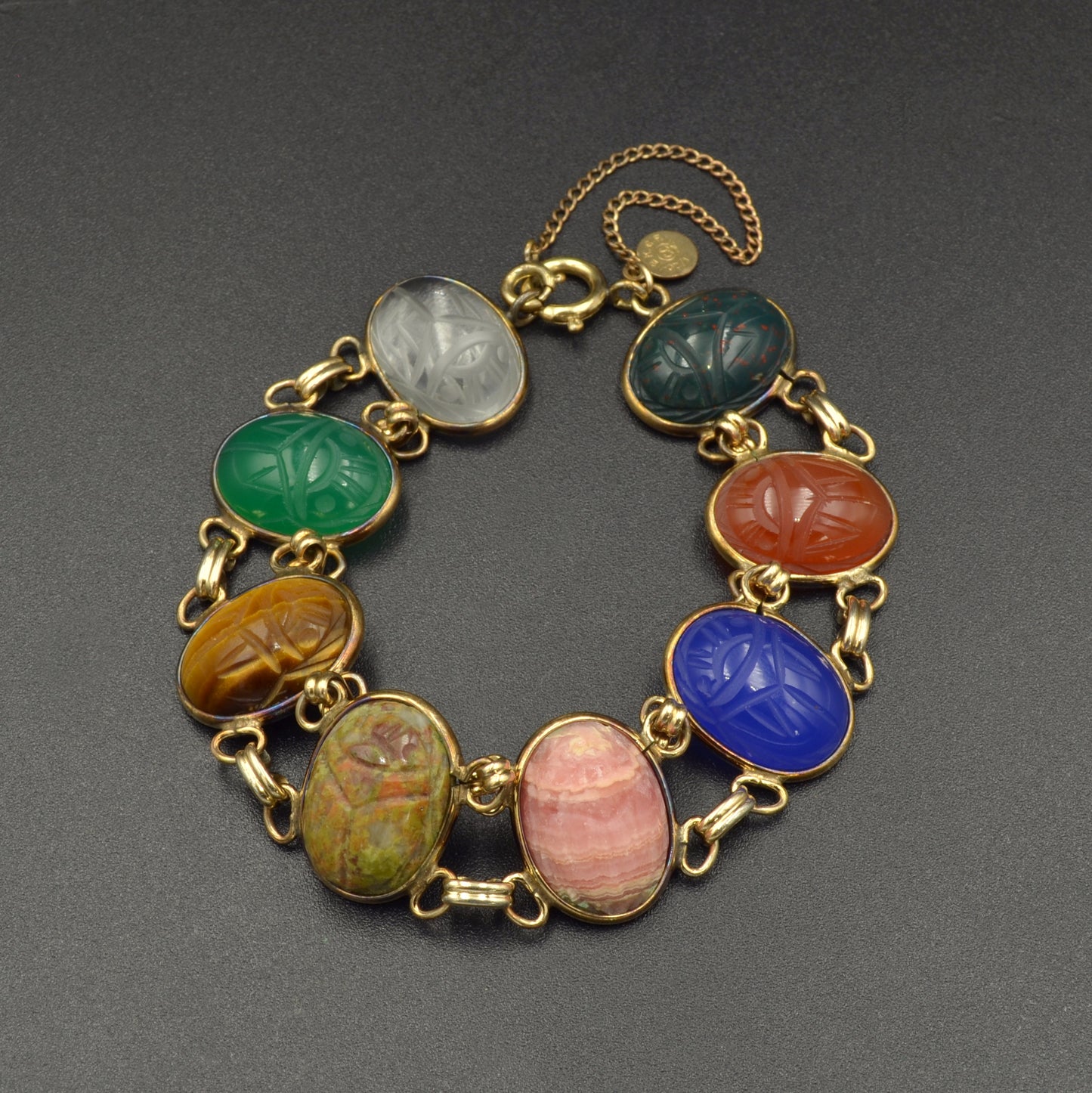 Gemstone Scarab Bracelet I