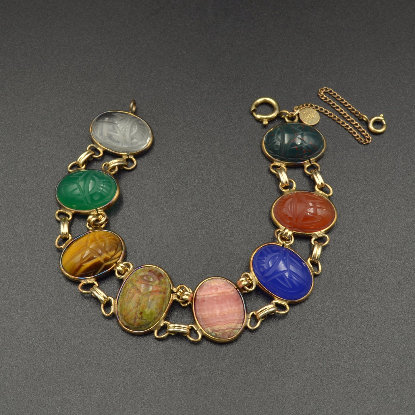 Gemstone Scarab Bracelet I