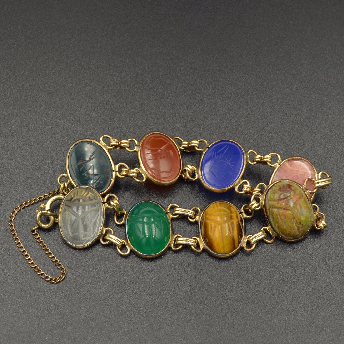 Gemstone Scarab Bracelet I