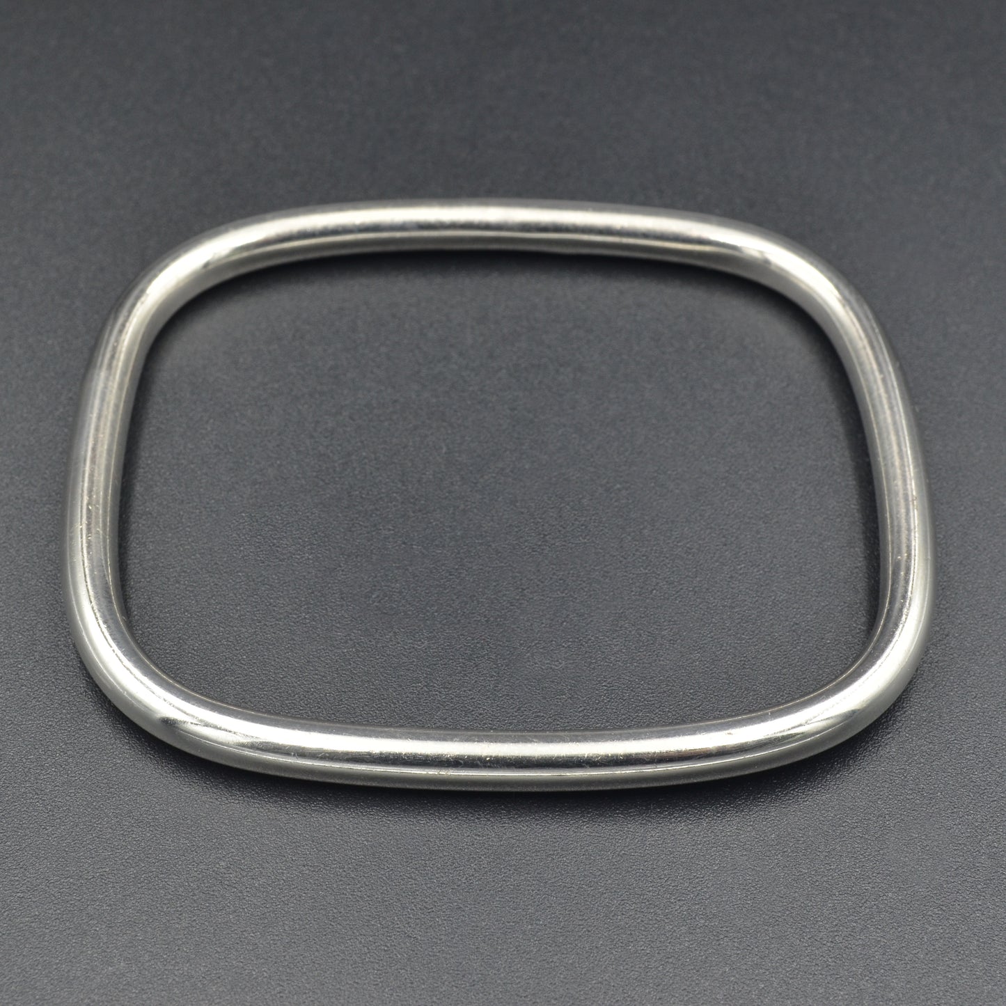Vintage Artisan Squared Sterling Silver Bangle Bracelet