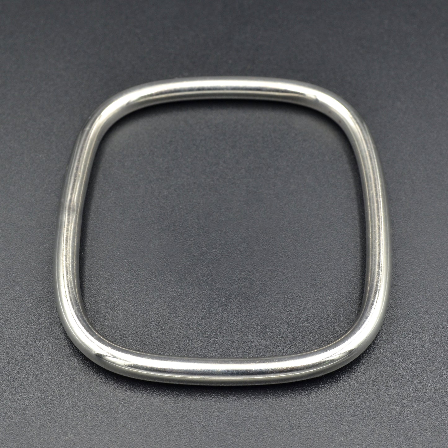 Vintage Artisan Squared Sterling Silver Bangle Bracelet