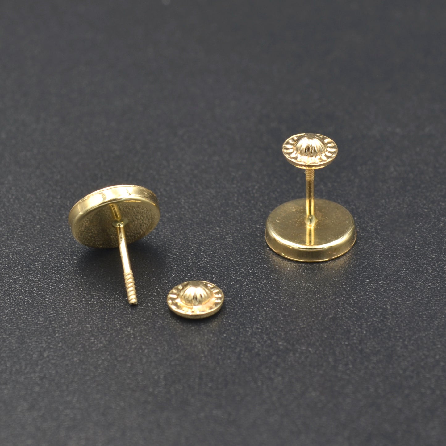 Vintage 14k Gold and Mother of Pearl Quatrefoil Earrings