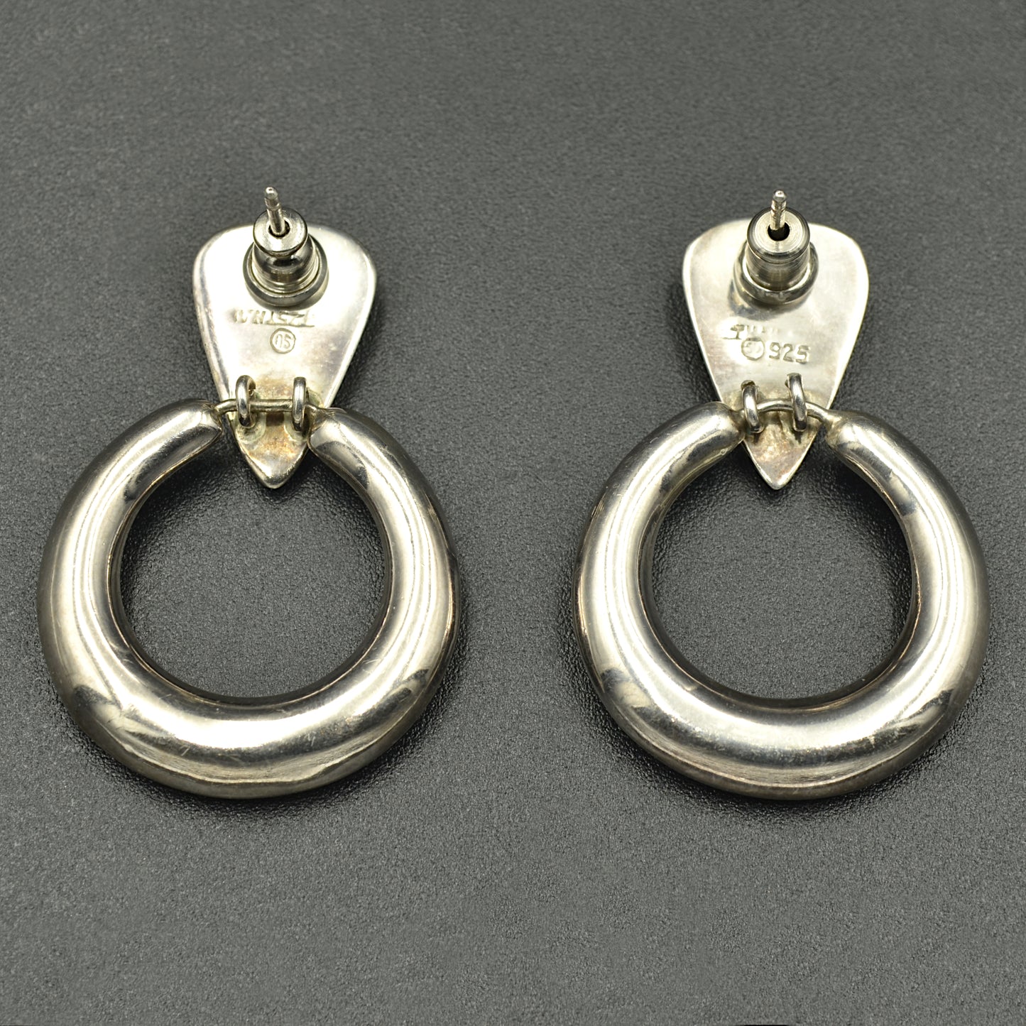 Silver Door Knocker Earrings