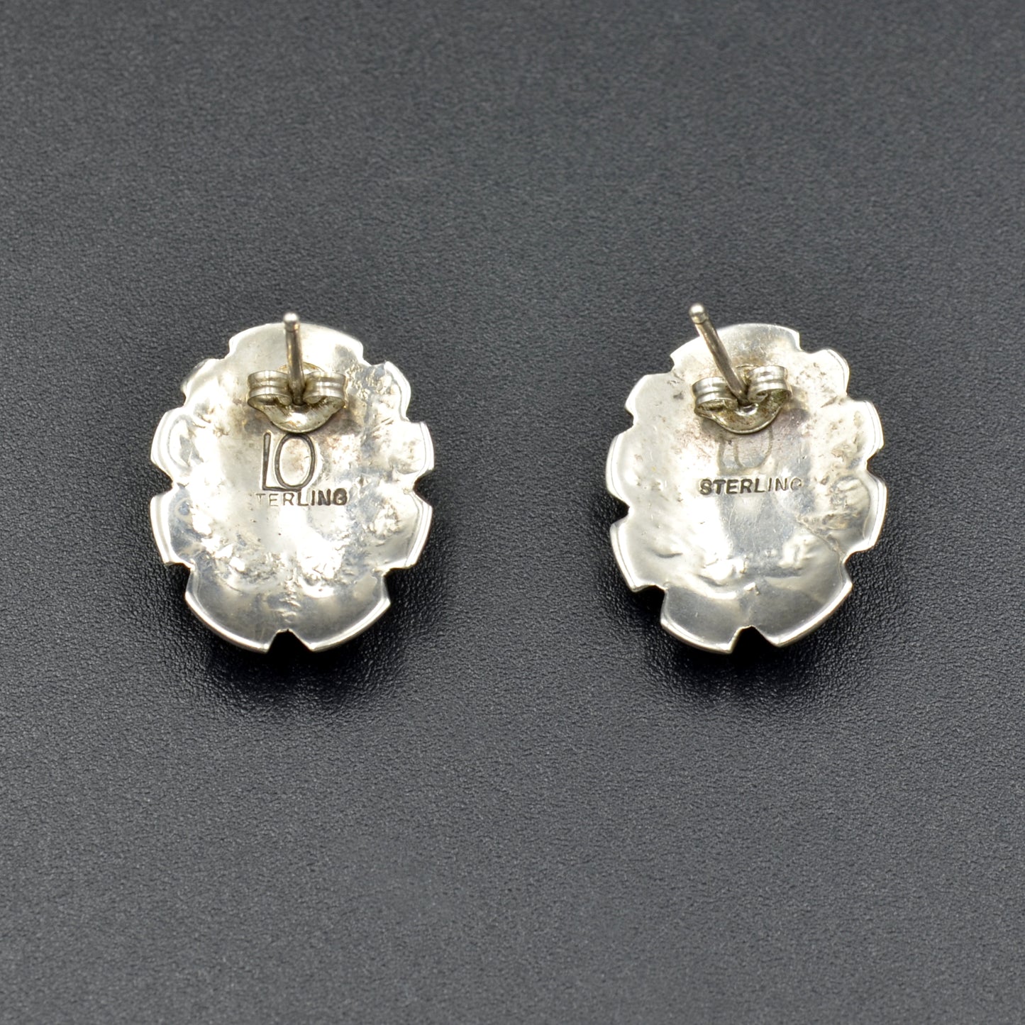 Malachite and Silver Earrings