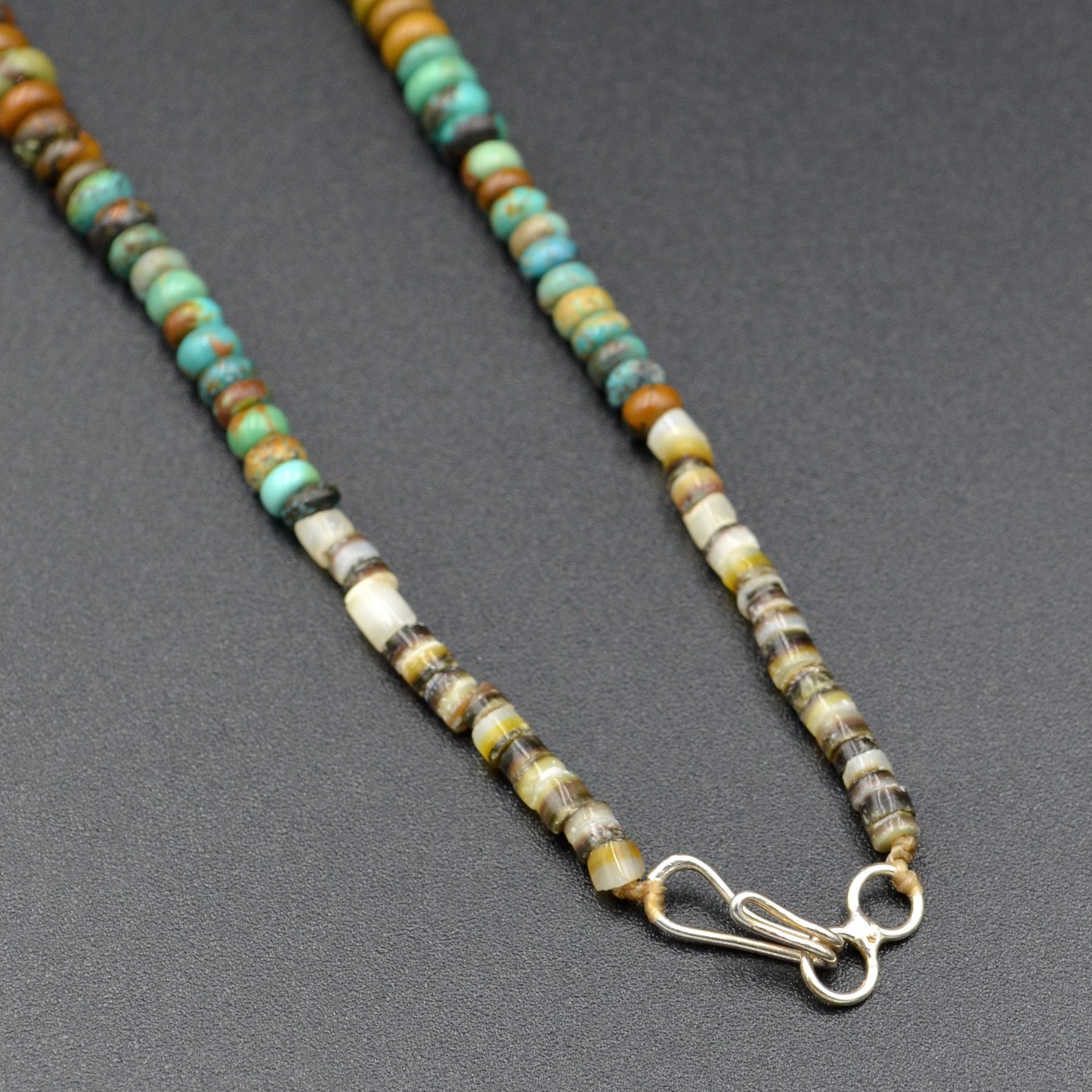 Vintage Graduated Turquoise and Beaded Heishi Necklace