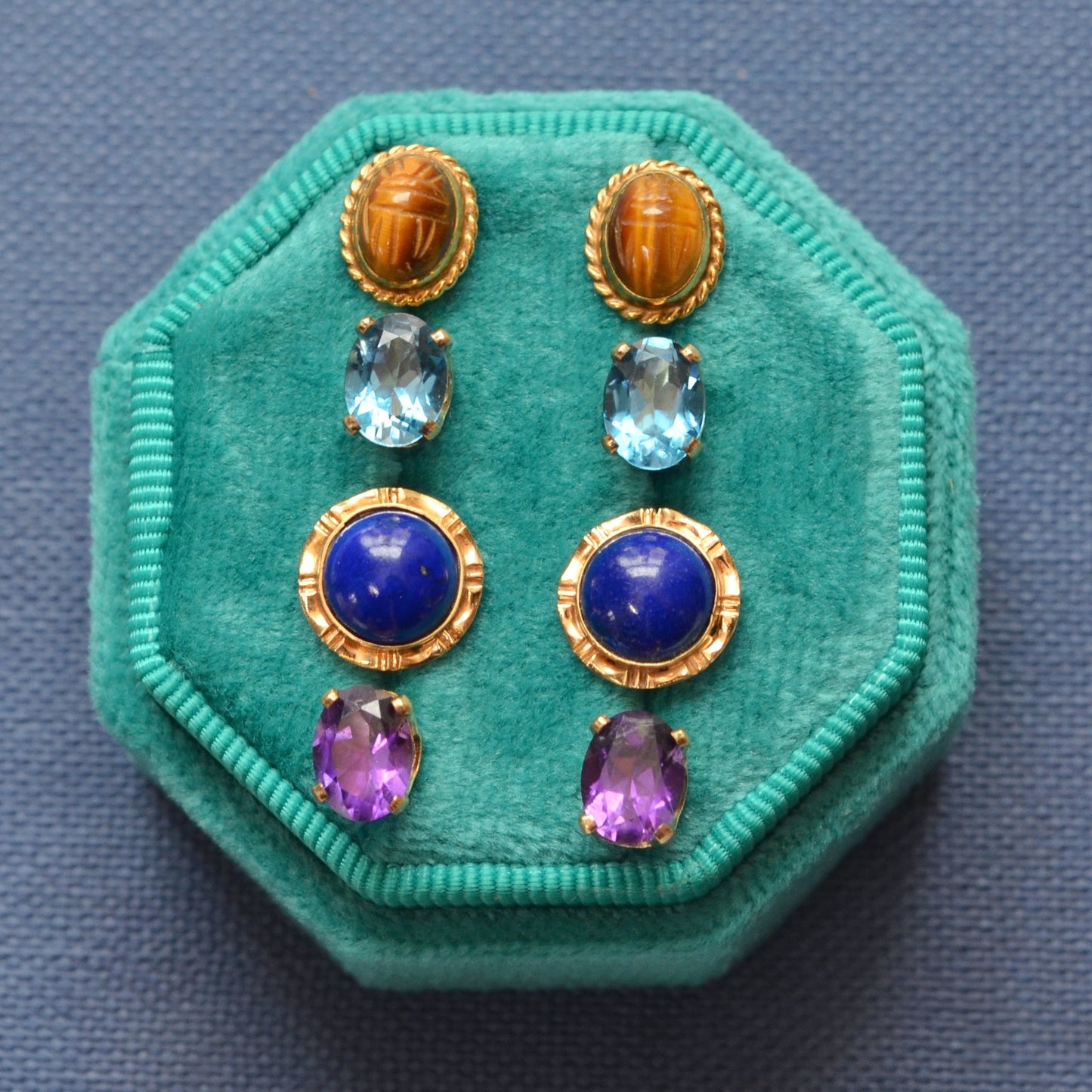 Amethyst and Gold Earrings