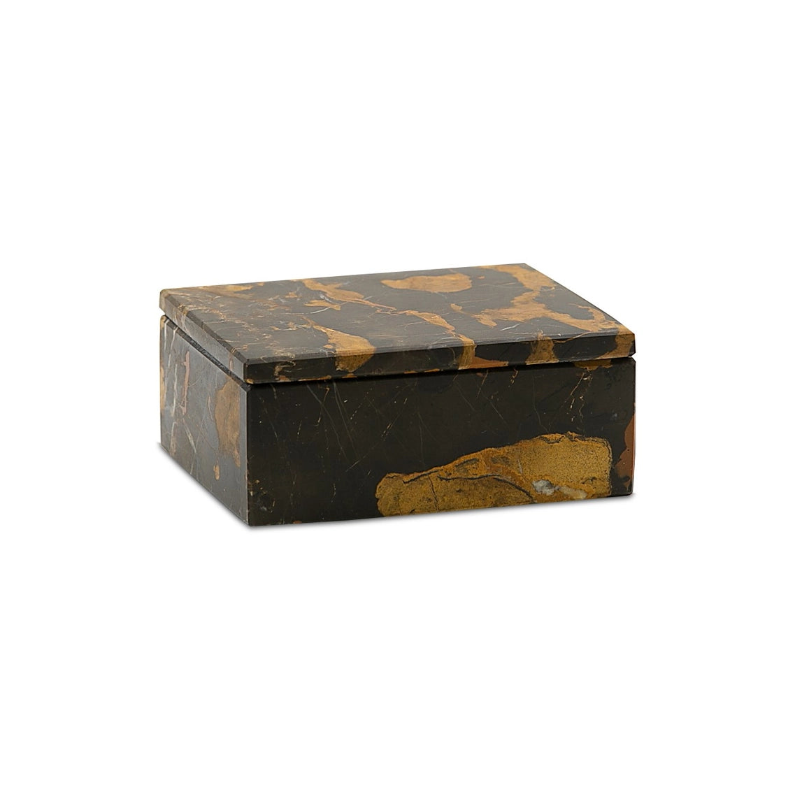 Natural Stone Keepsake Boxes - Black & Gold Marble