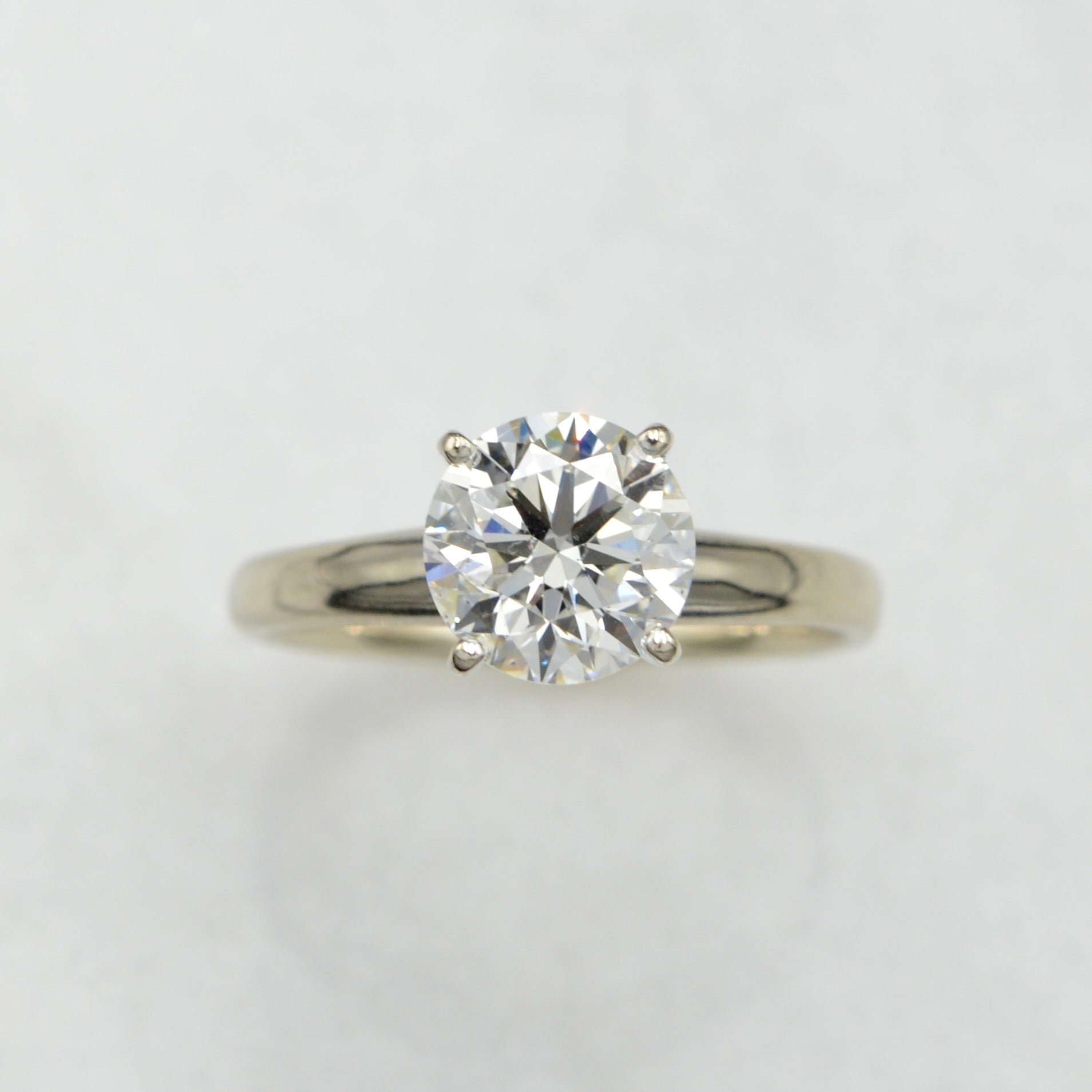 1.45 Carat Diamond and 14k White Gold  Engagement Ring