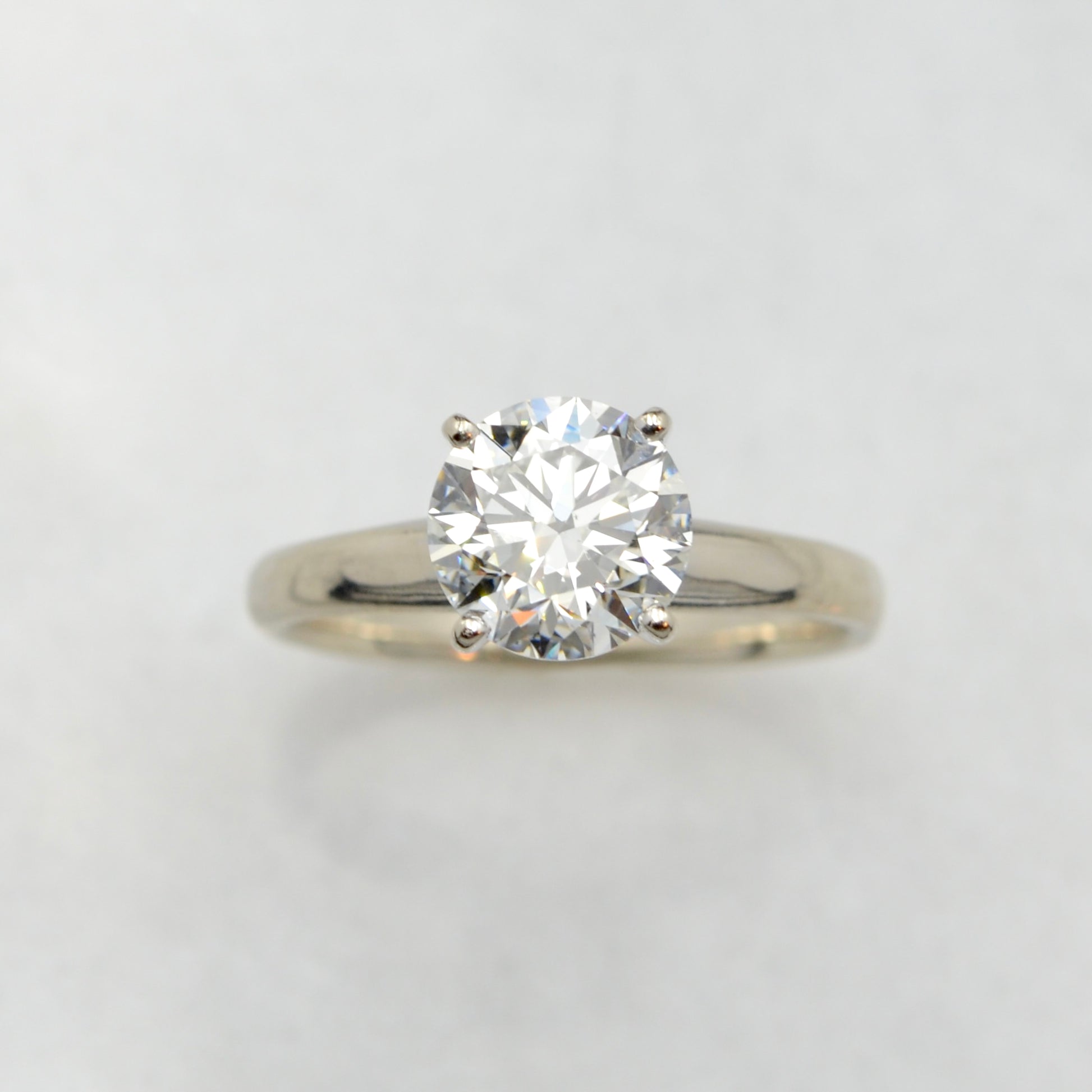 1.45 Carat Diamond and 14k White Gold  Engagement Ring