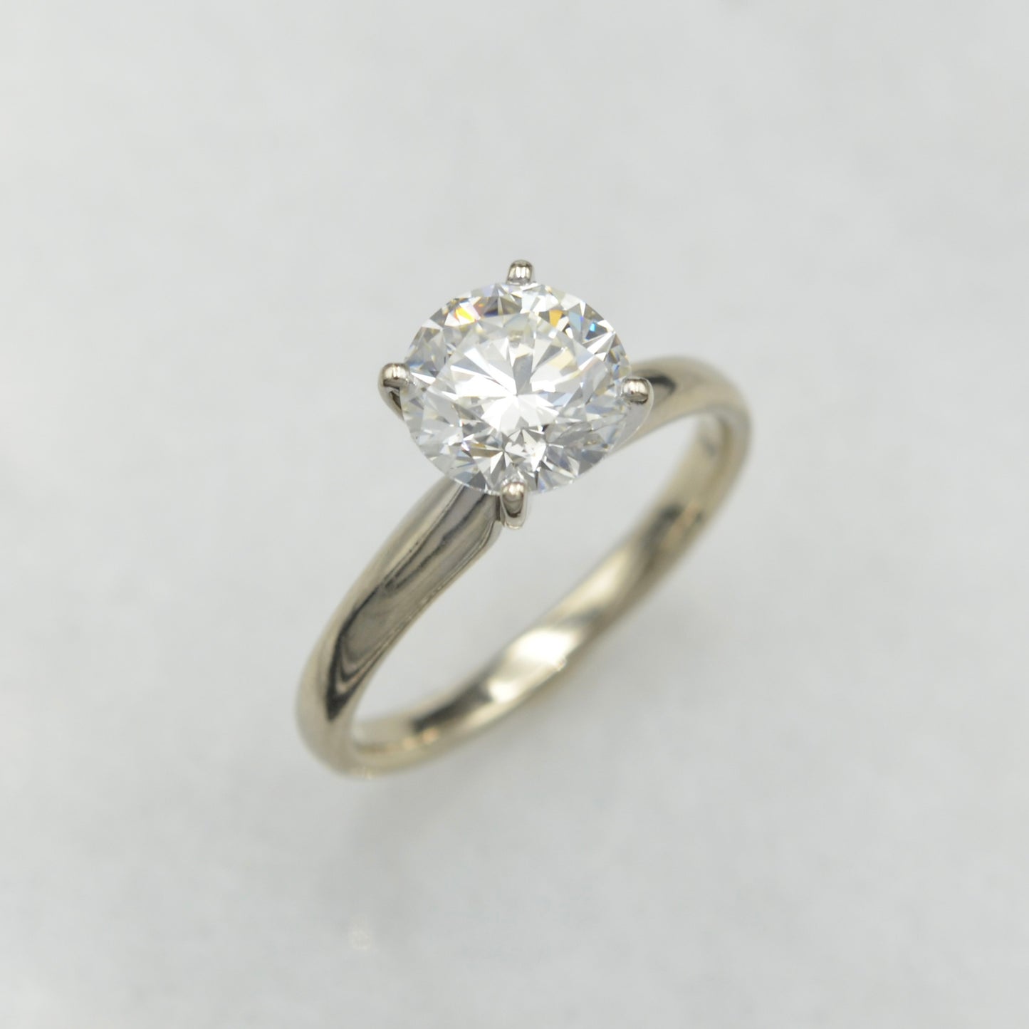 1.45 Carat Diamond and 14k White Gold  Engagement Ring