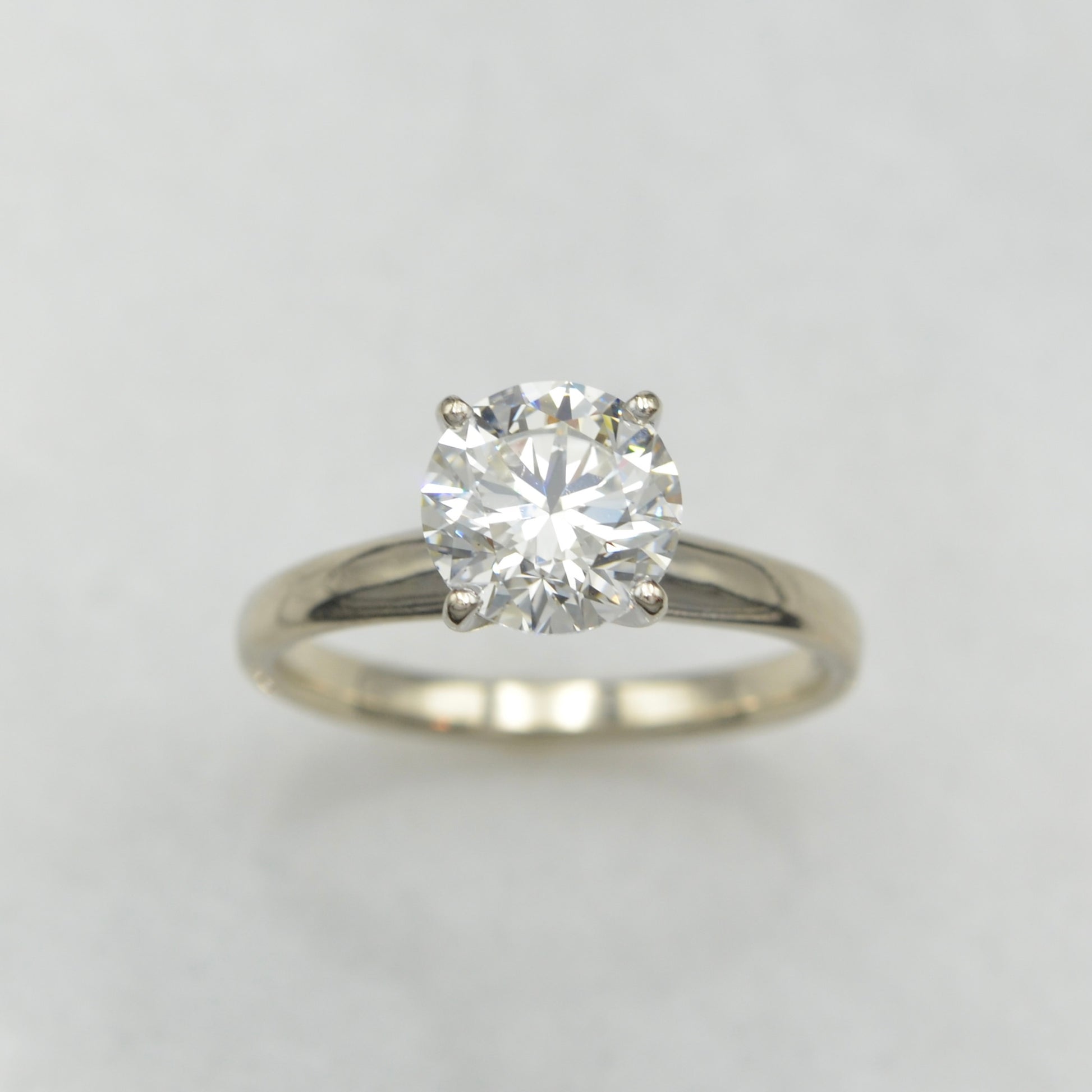 1.45 Carat Diamond and 14k White Gold  Engagement Ring