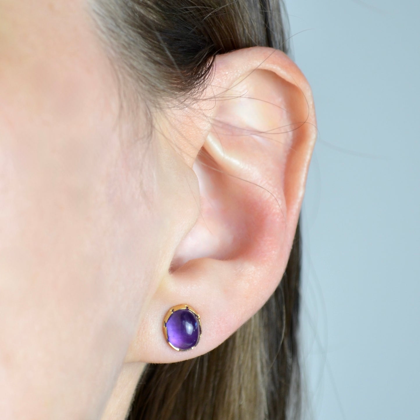Amethyst and Gold Earrings