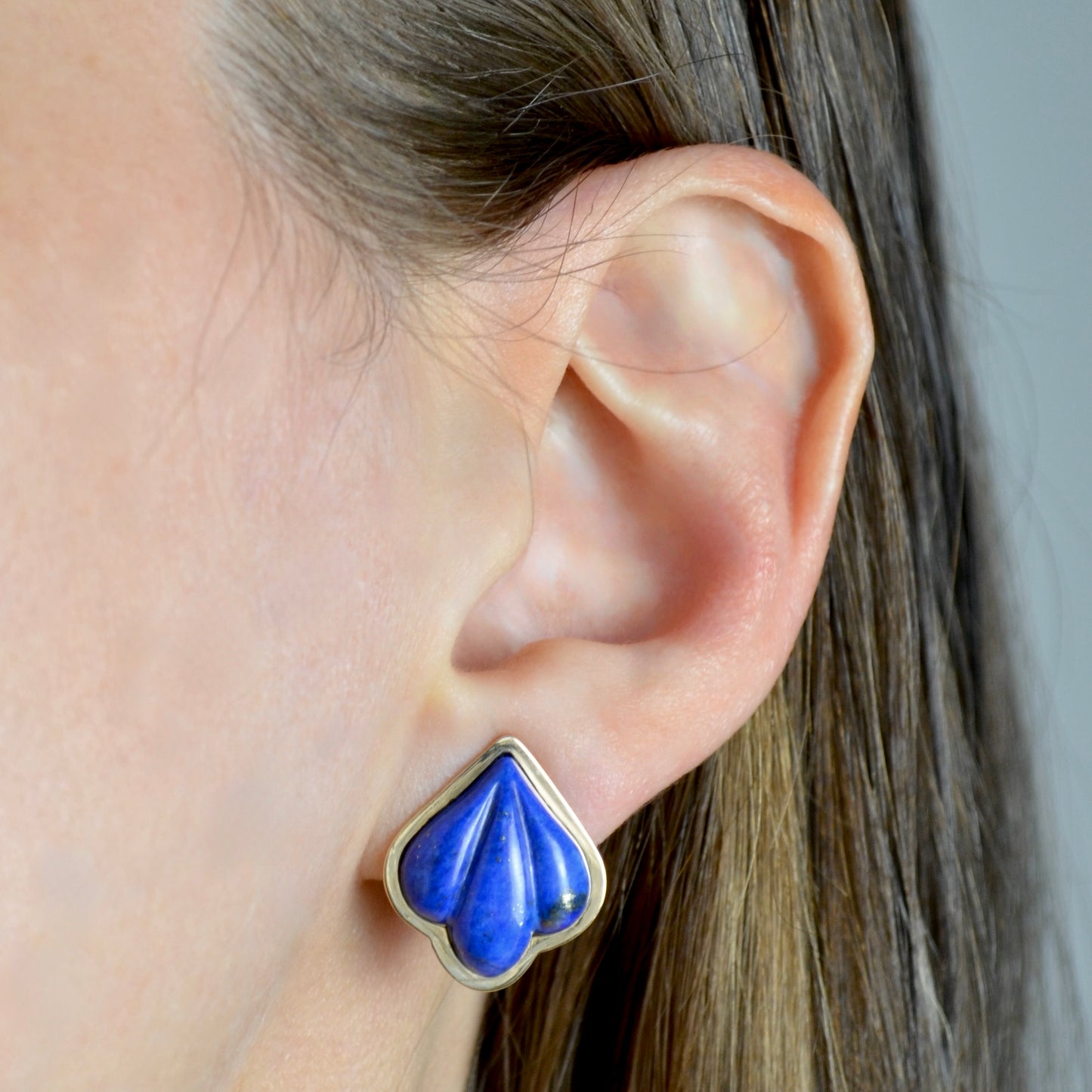 Lapis and Gold Earrings