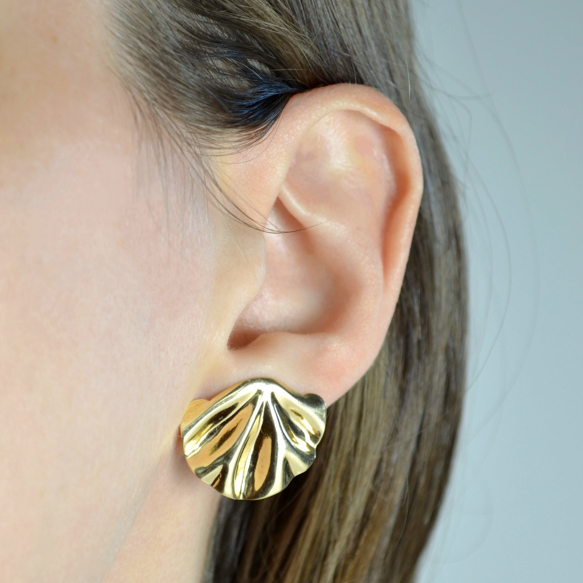 14K Gold hot Fan Earrings