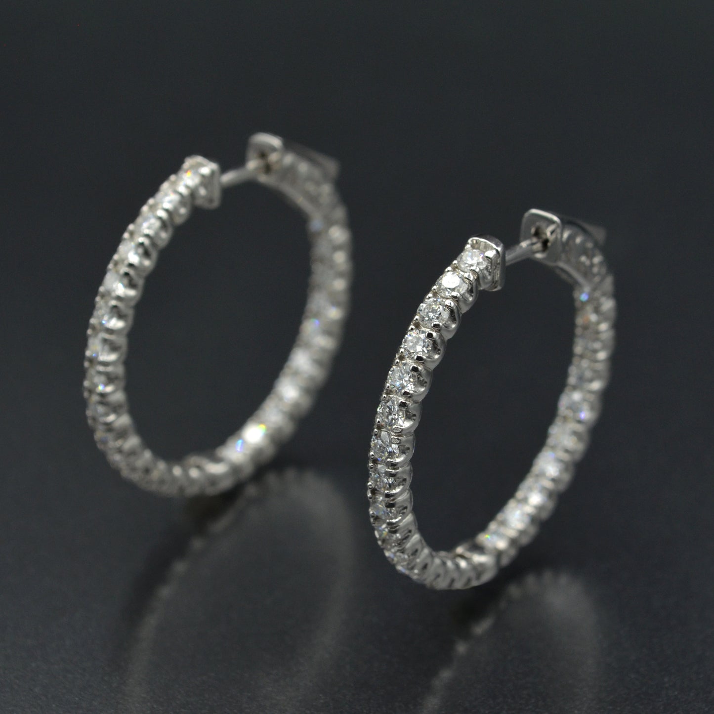 Diamond Hoop Earrings
