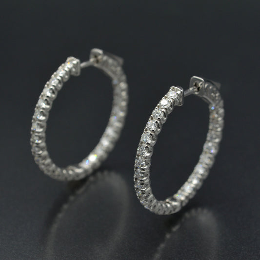 Diamond Hoop Earrings