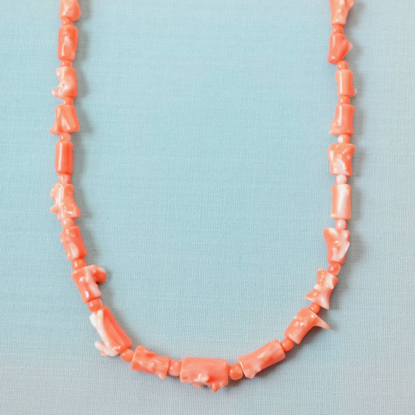 Vintage Coral and 14k Yellow Gold Beaded Necklace