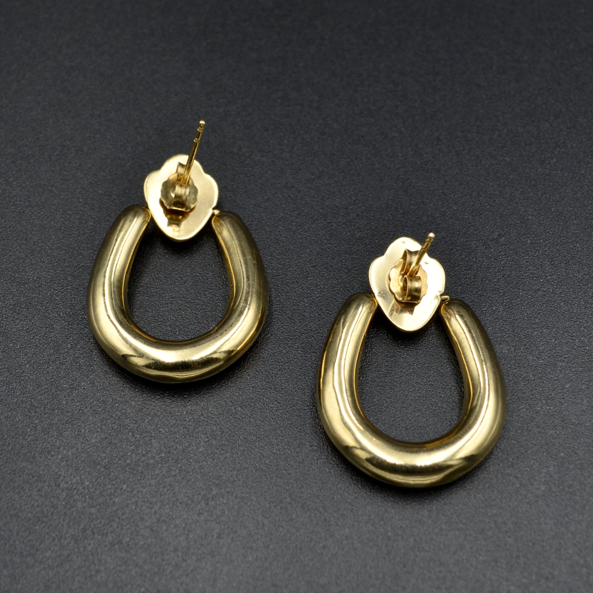 Vintage 14k Gold Door Knocker Earrings