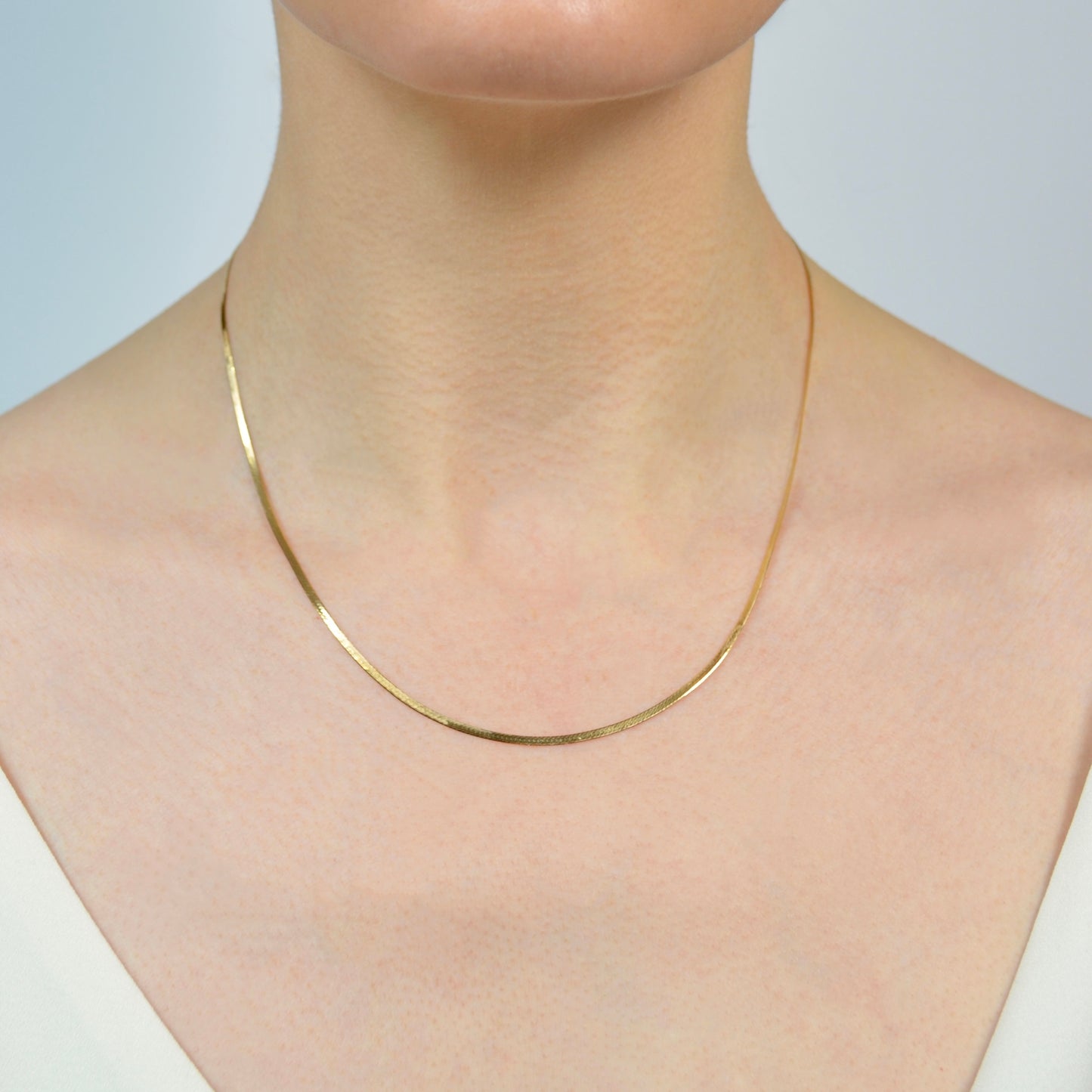 Vintage 14k Gold Herringbone Chain