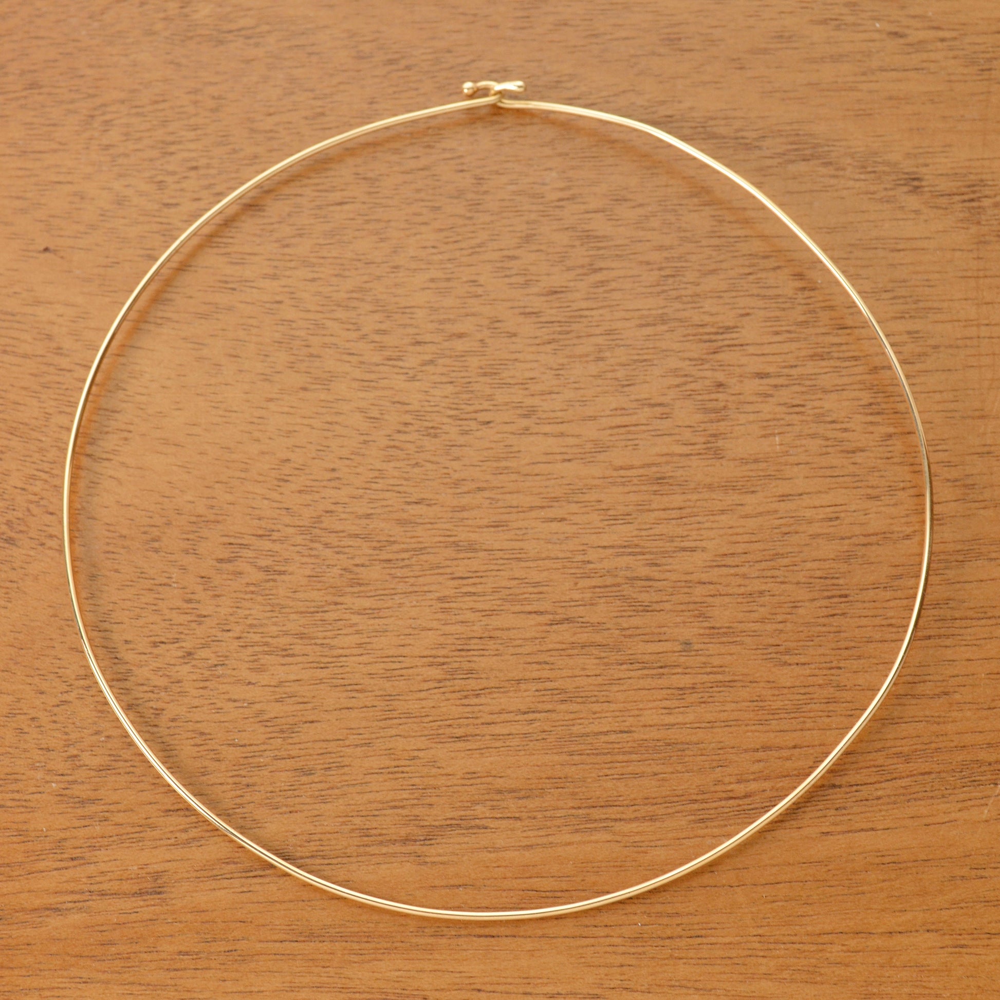 Vintage 14k Gold Omega Wire Collar Torque Necklace