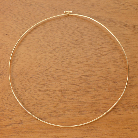 Vintage 14k Gold Omega Wire Collar Torque Necklace