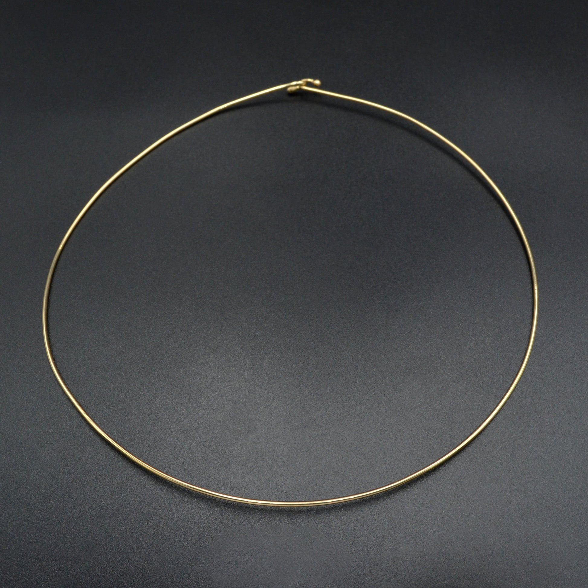 Vintage 14k Gold Omega Wire Collar Torque Necklace