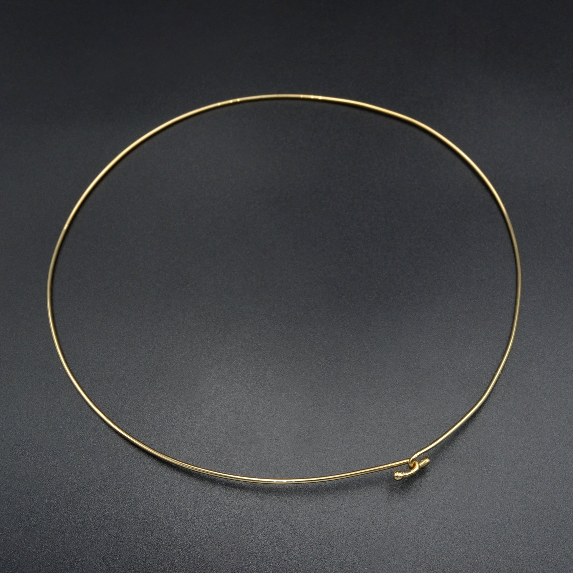 Vintage 14k Gold Omega Wire Collar Torque Necklace
