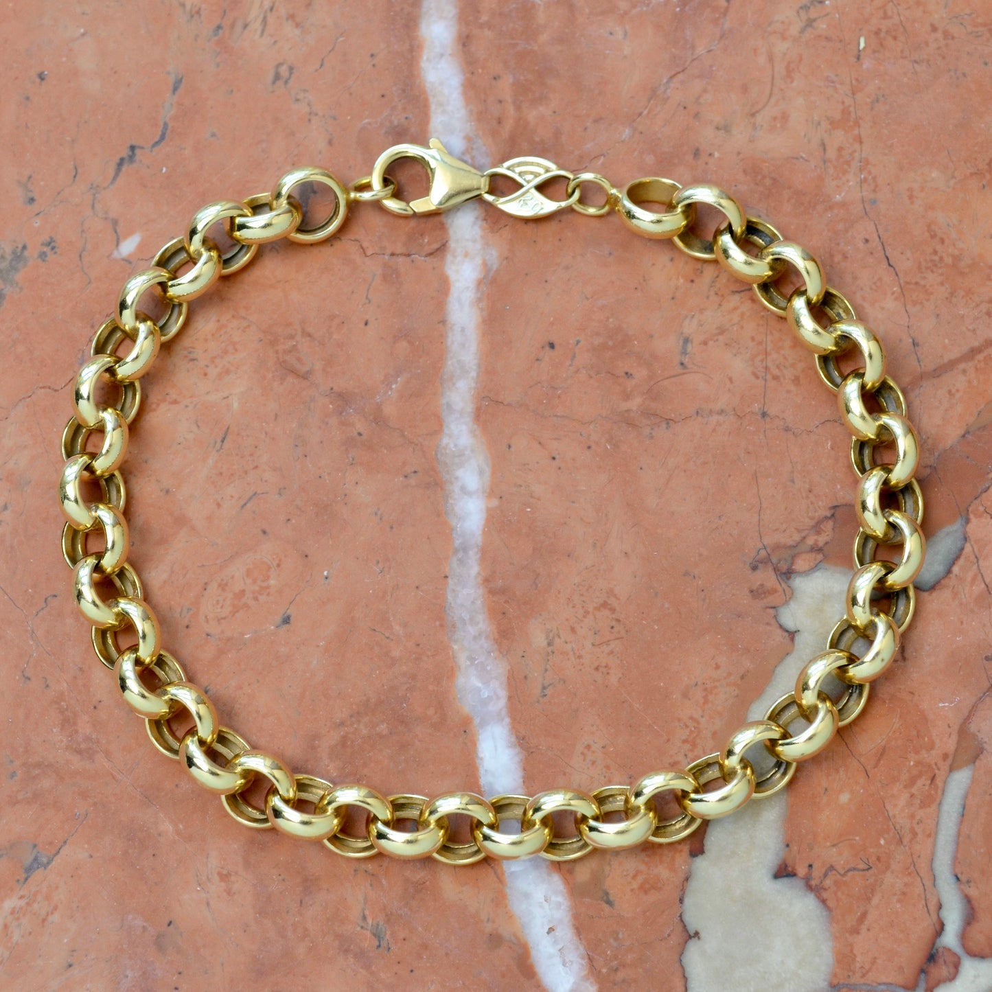 Vintage 14k Gold Rolo Bracelet