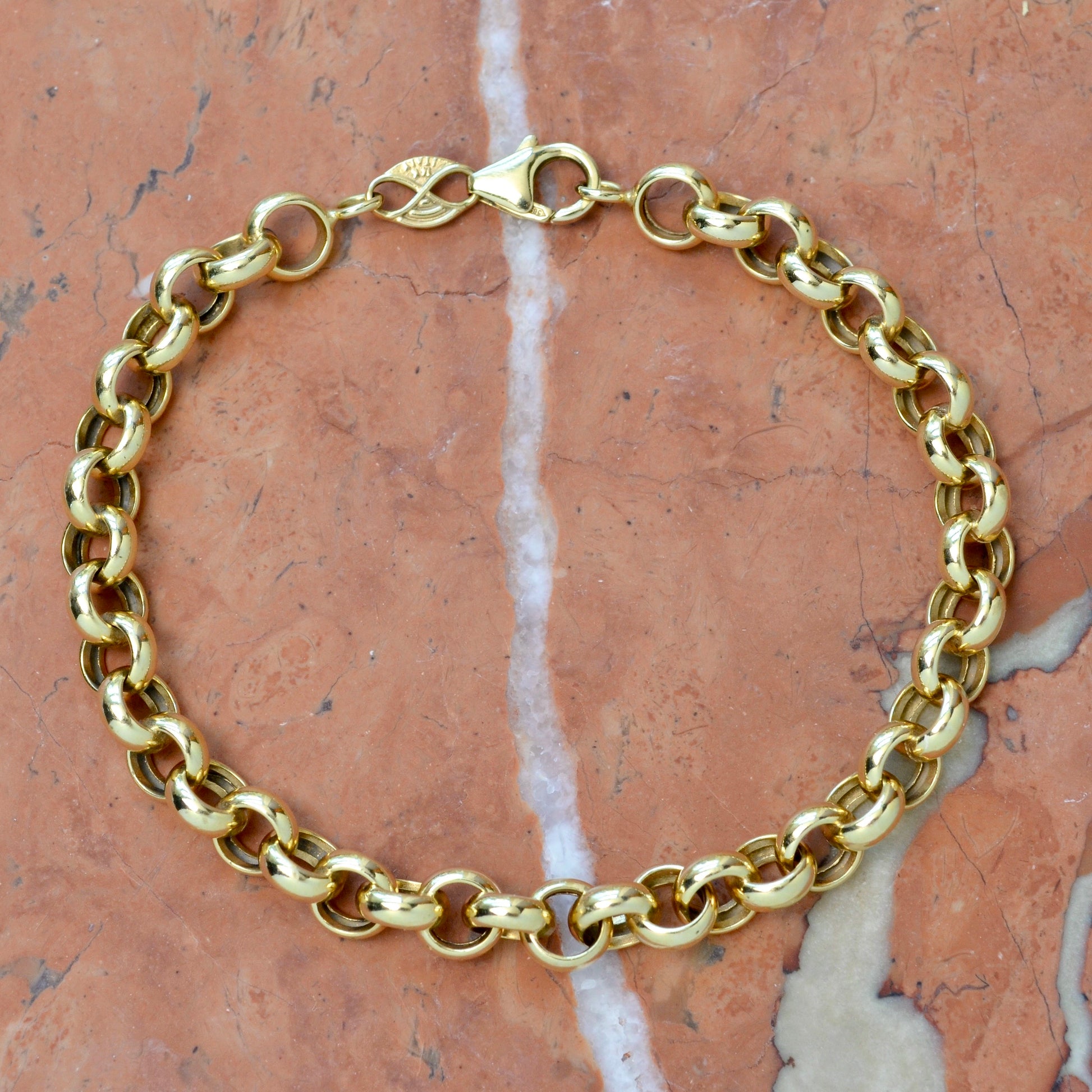 Vintage 14k Gold Rolo Bracelet