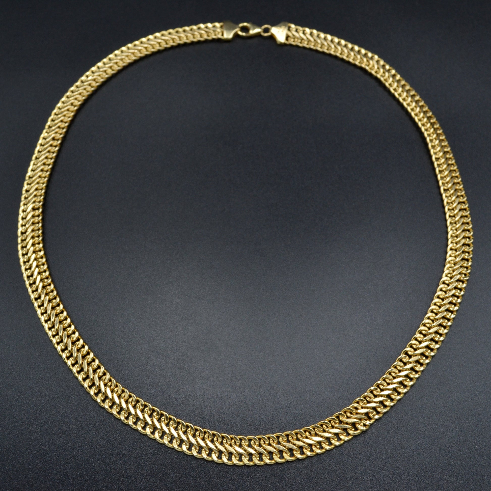 Vintage 14k Gold Woven Chain Necklace