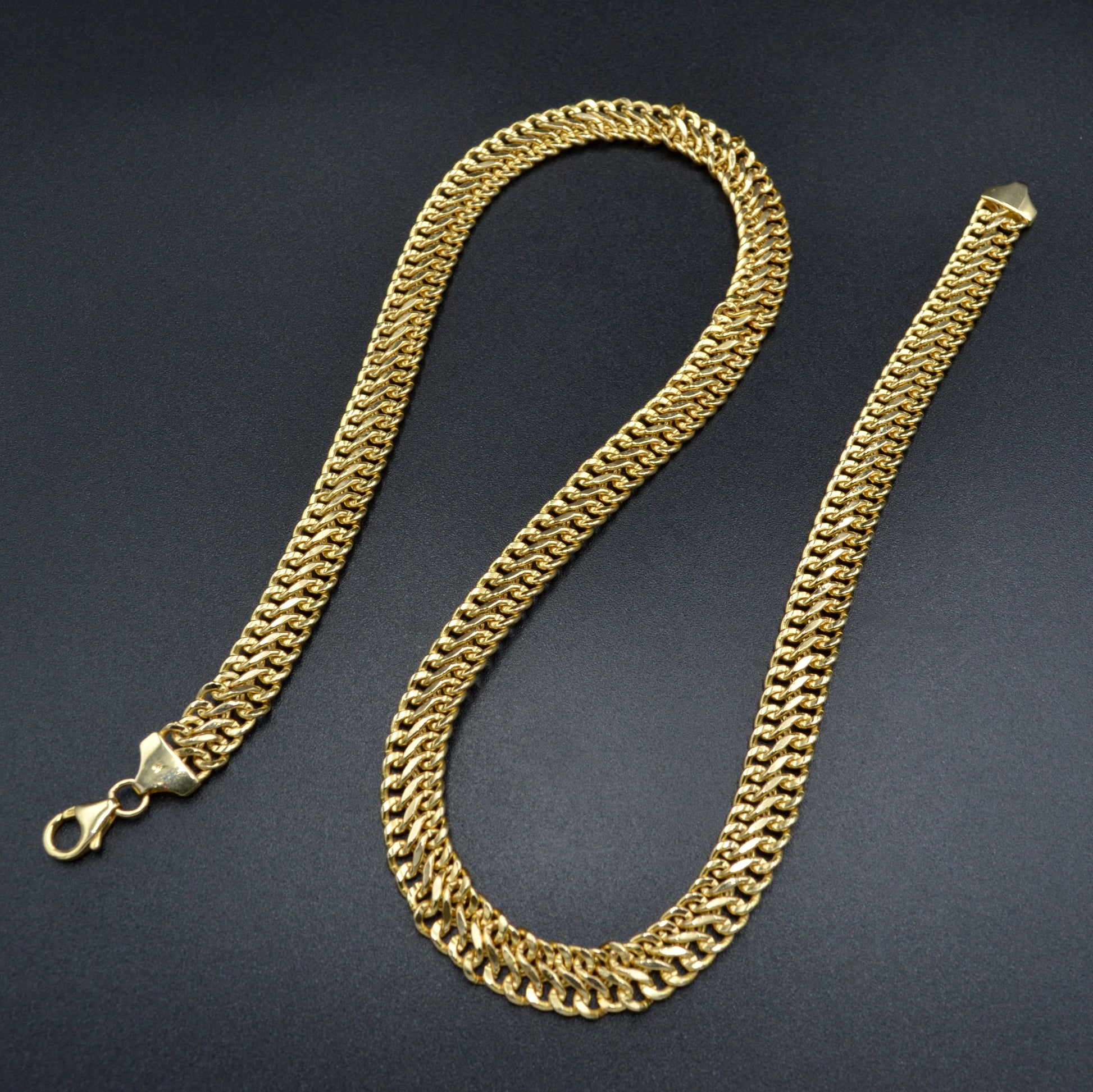 Vintage 14k Gold Woven Chain Necklace