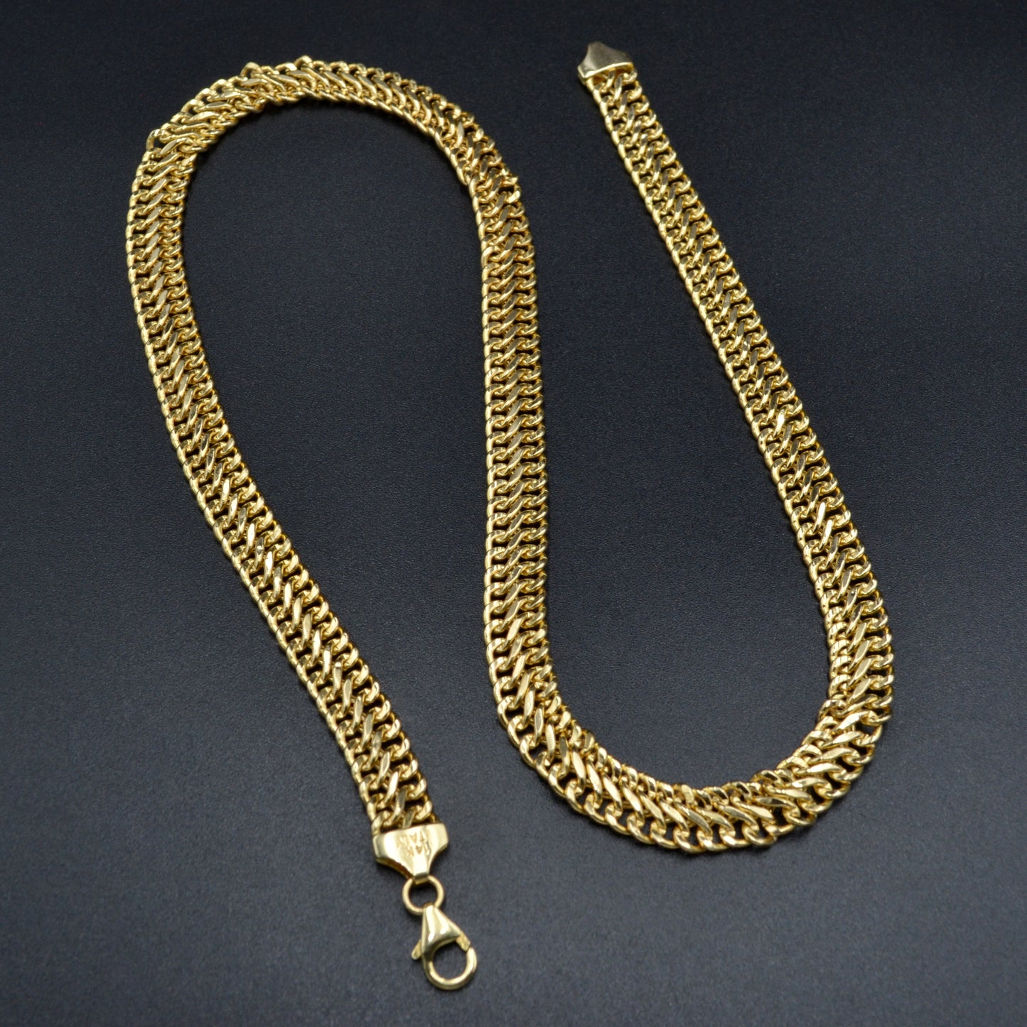 Vintage 14k Gold Woven Chain Necklace