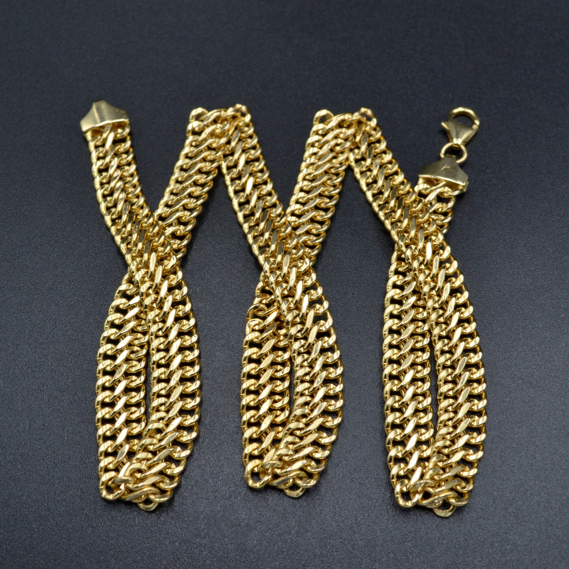 Vintage 14k Gold Woven Chain Necklace