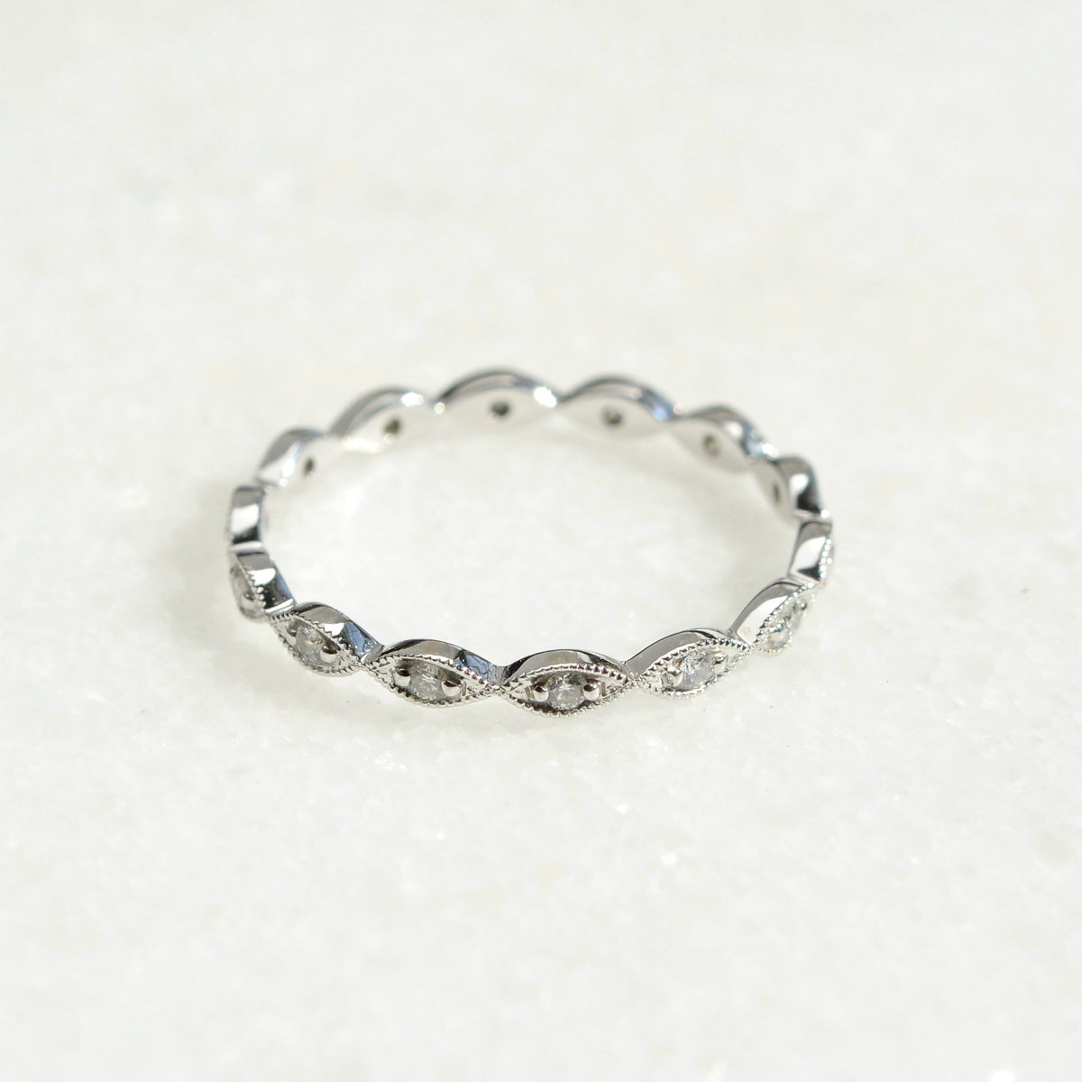Diamond and 18 Karat Gold Eternity Band