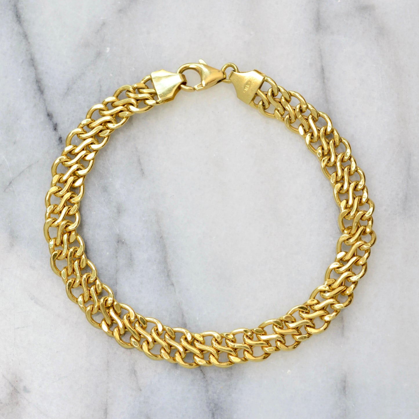 Vintage 18k Gold Woven Chain Bracelet