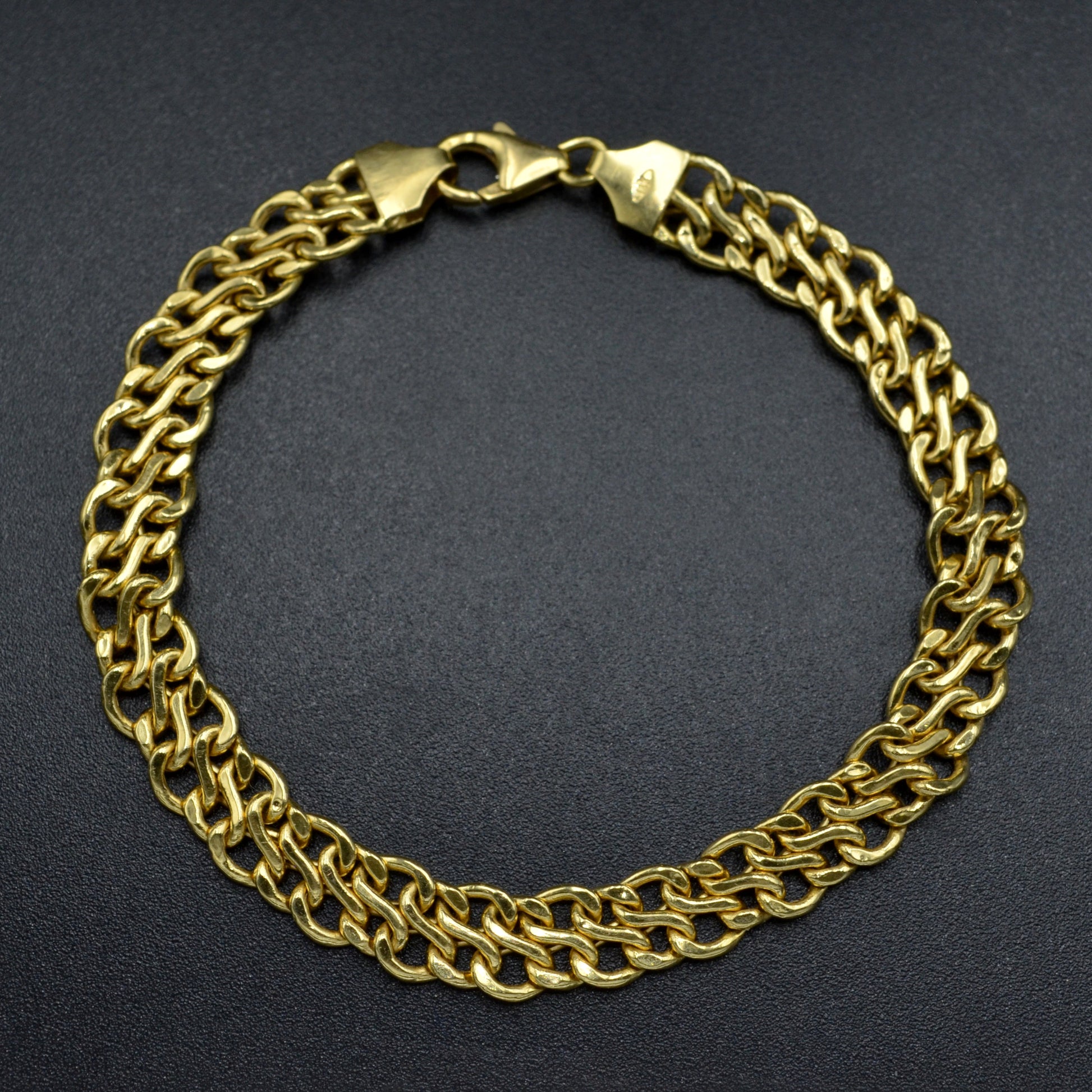 Vintage 18k Gold Woven Chain Bracelet