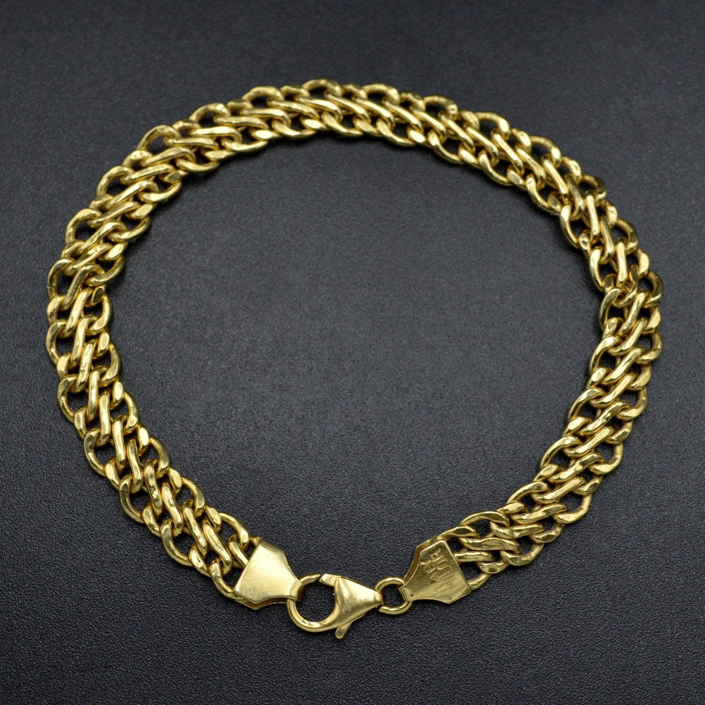 Vintage 18k Gold Woven Chain Bracelet